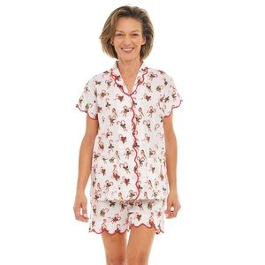 Heidi Carey NWOT Candy Cane Short Pajamas Set Small Sold Out Cotton
